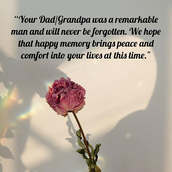 condolence message for loss of father in law