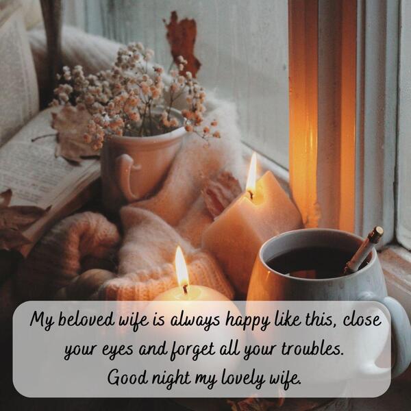 Romantic good night prayer message for my wife
