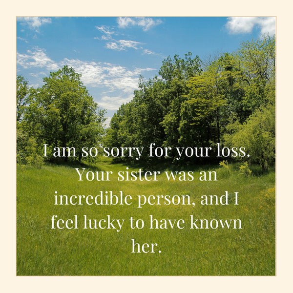 Sympathy messages for loss of a sister