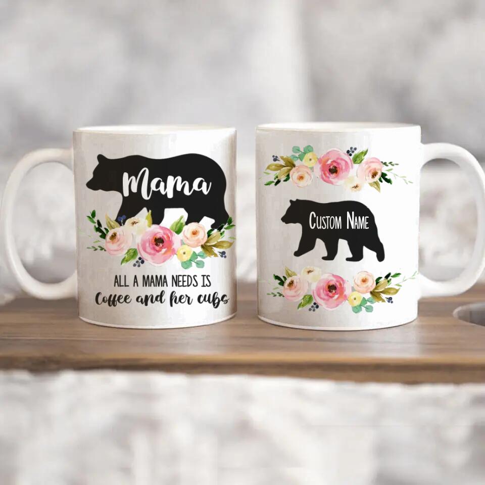 Mama Bear Mama Bear Mom Birthday Gift Mom Life Shirts Mama Bear Ceramic Mugs