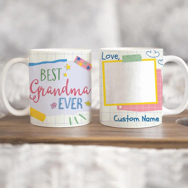 Personalized Grandma Edge to Edge Coffee Mugs With Photo