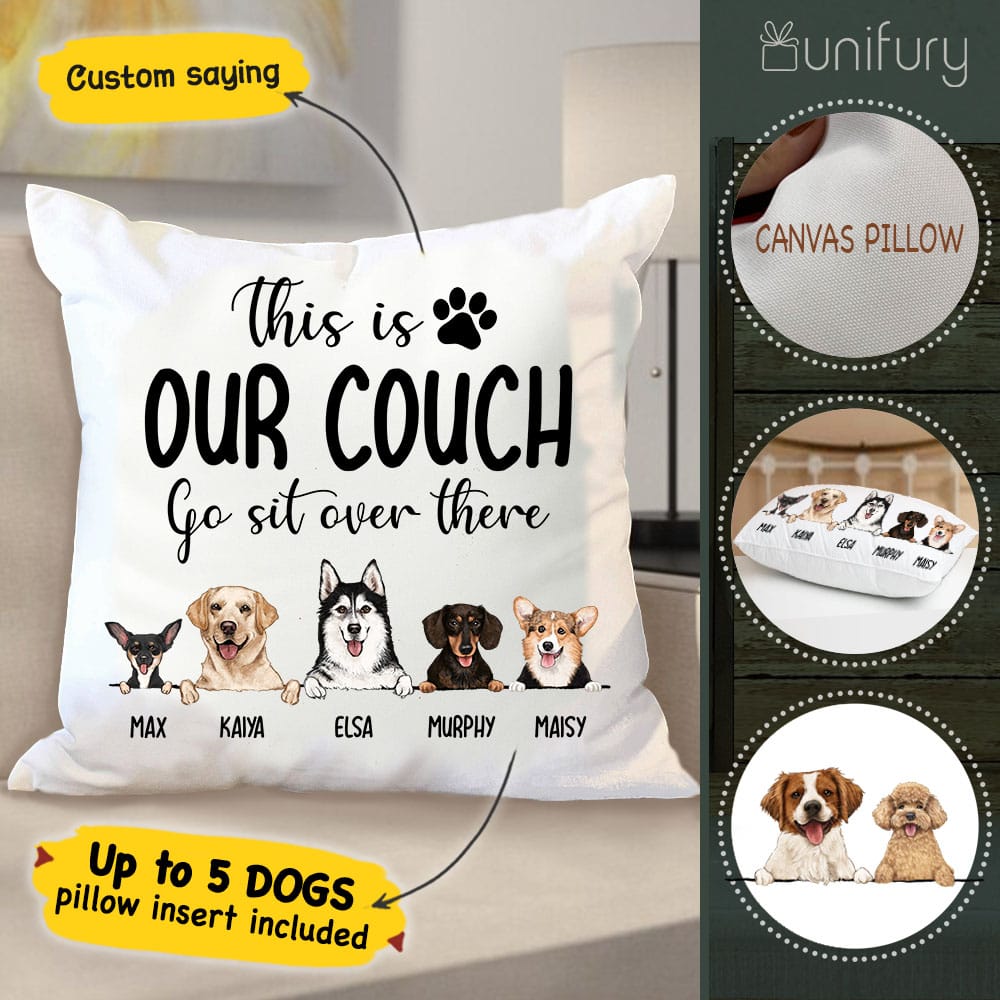 Personalized Family Members Throw Pillow Christmas Gift for The Whole Family Canvas Pillow 12x12in Unifury