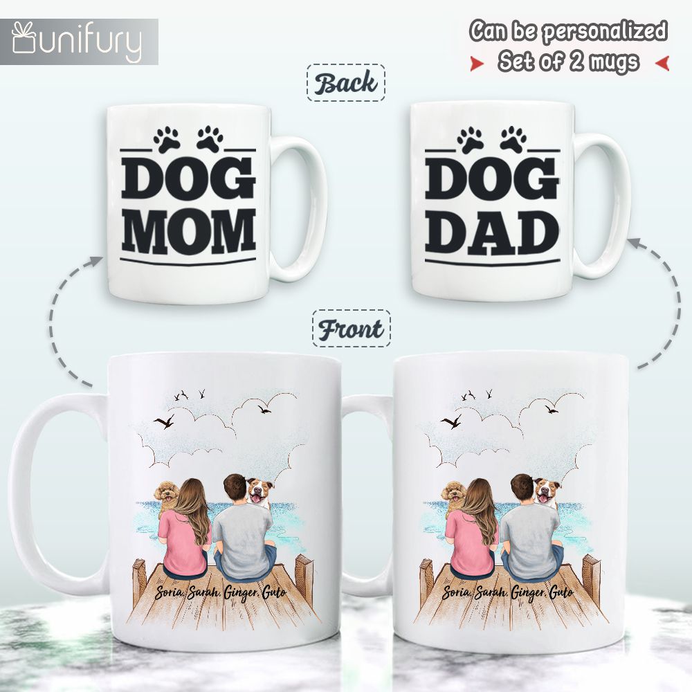 Personalized dog mug gifts for dog lovers - Wooden Dock - 2250