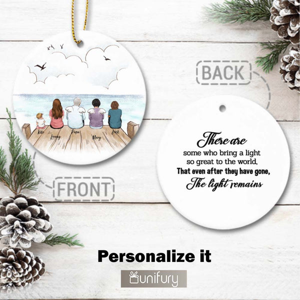 Personalized Memorial Christmas Ceramic Ornaments - Custom Sayings