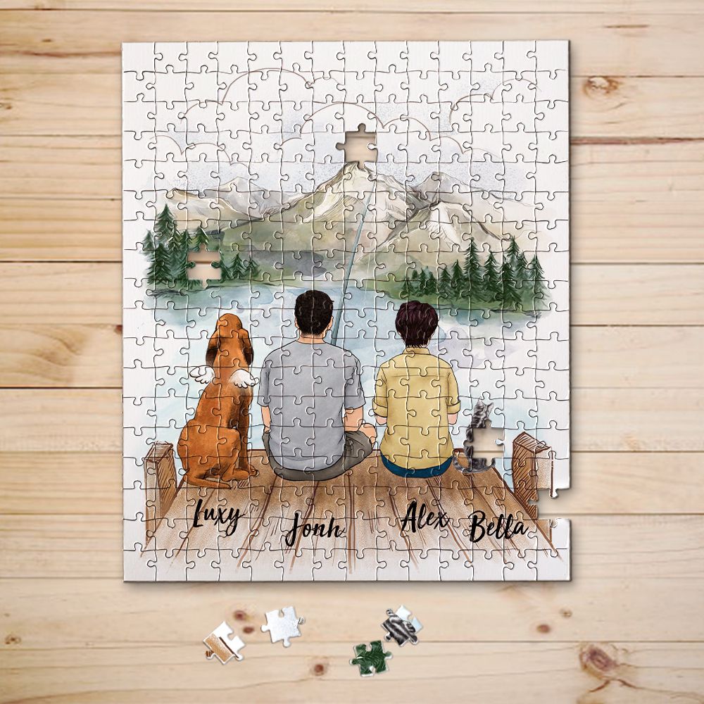 Dog Family Puzzle - White –