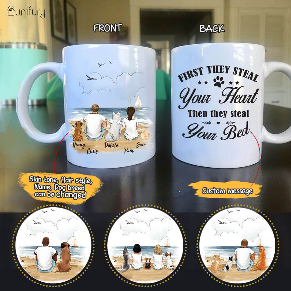 Personalized dog mug gifts for dog lovers - DOG & COUPLE - CUSTOM MESS