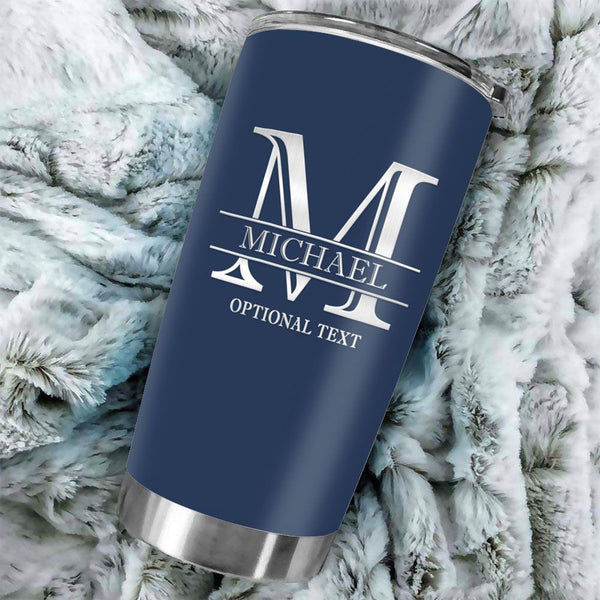 Personalized Fat Tumbler Gift - Split Monogram