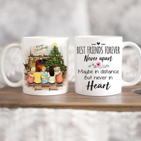 Personalized Mug - 2 Pink Girls - Best Friends Forever