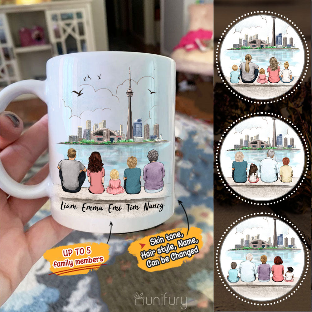Personalized family members coffee mug gift for the whole