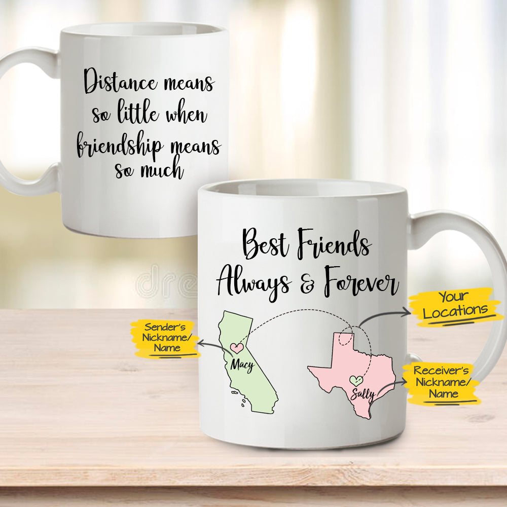 best friend coffee mugs long distance