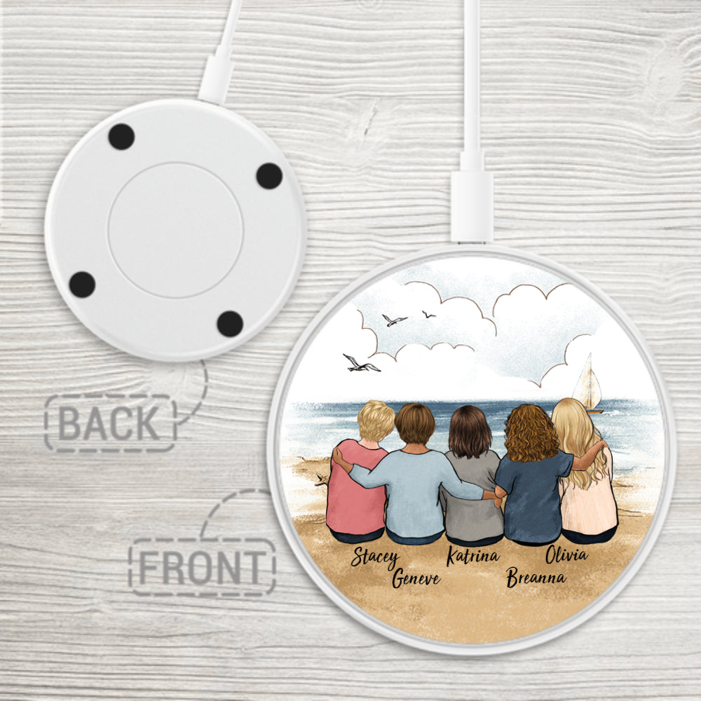 Personalized best friend gift ideas rounded canvas tote bag - Beach -  Unifury