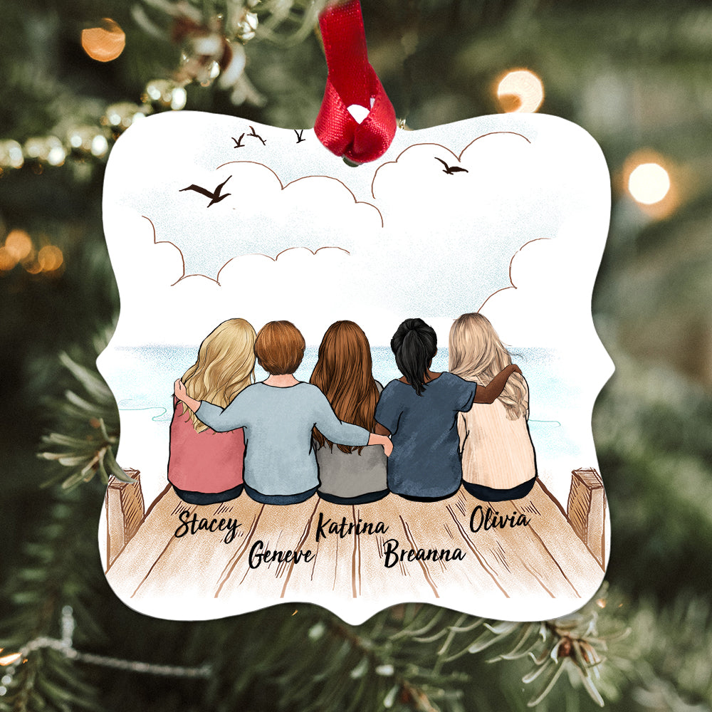 Personalized Best Friend Christmas Gift Ideas Ceramic Ornament Oval Pack 1 Unifury