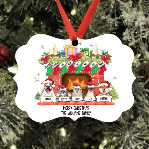 Unique North Pole Family Christmas Wood and Acrylic Ornament - Unifury