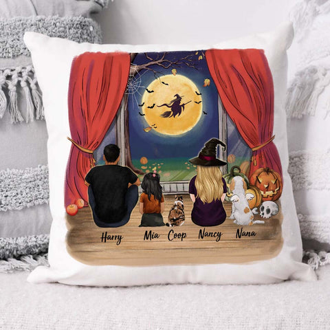 Personalized Family Members Throw Pillow Christmas Gift for The Whole Family Canvas Pillow 12x12in Unifury