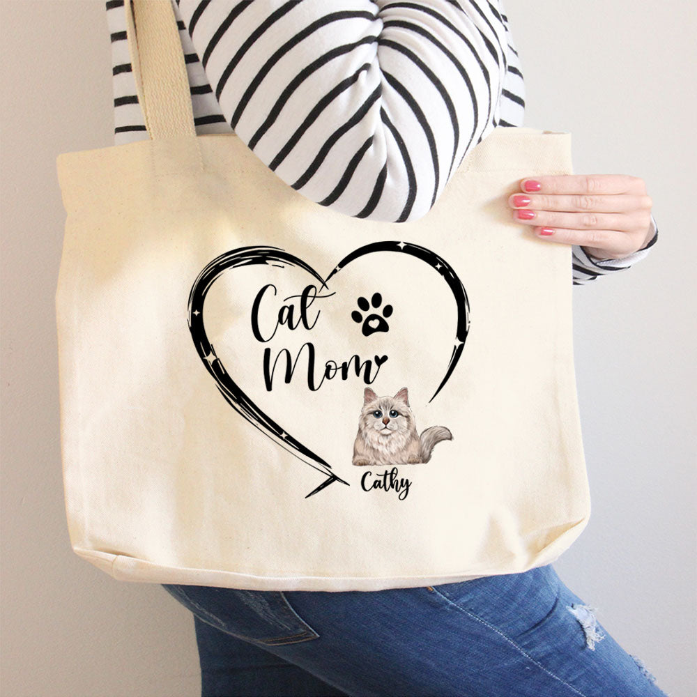 Personalized Canvas Tote Bag - Gift For Dog Lovers