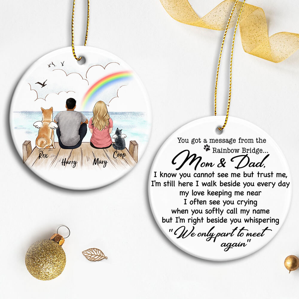 Personalized Mom Ceramic Ornament Gifts Circle Unifury