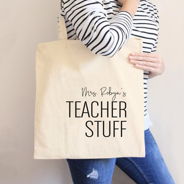 Teacher Stuff Canvas Tote Bag