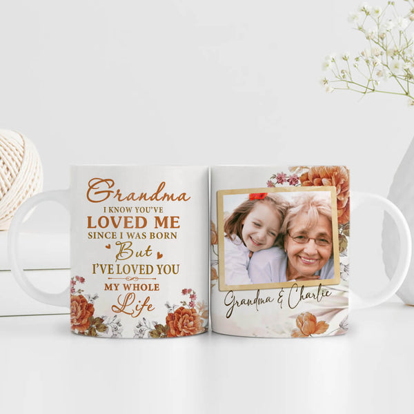 Personalized Grandma Edge to Edge Coffee Mugs With Photo