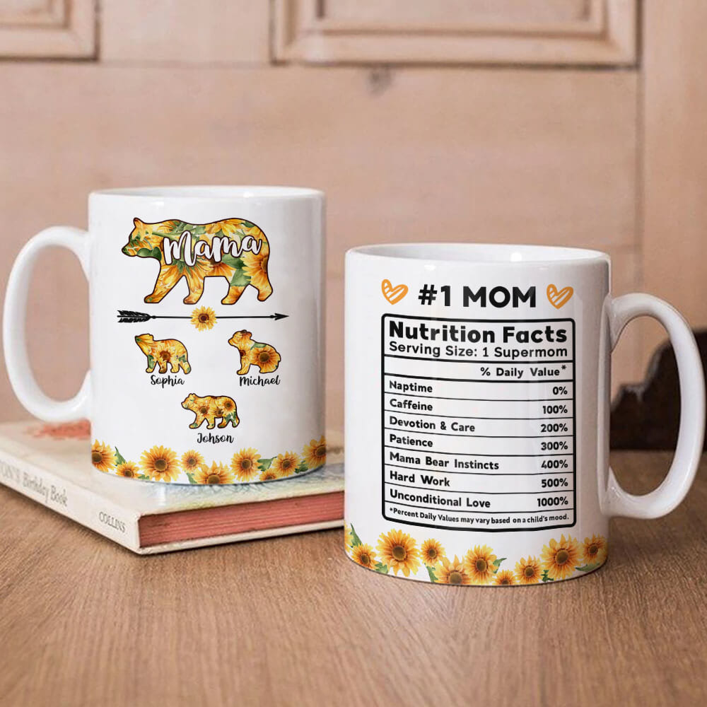 Personalized Fat Tumbler Gift - #1 Mom nutrition facts - Unifury