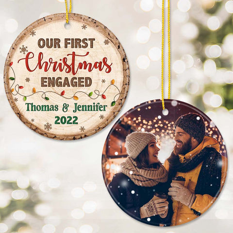 Engaged Ornament Engagement Gift Gift for Engaged Couple -   Christmas  gifts for couples, Engagement ornaments, Christmas ornaments