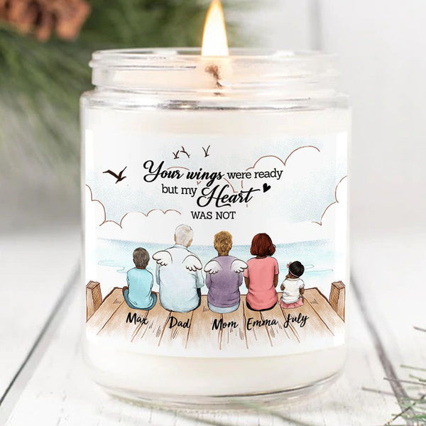 Personalized Memorial Soy Wax Candle for lost loved one