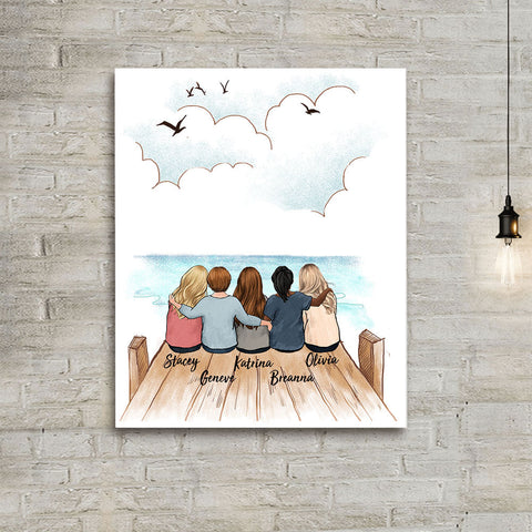 Buy Personalized Best Friend Gift for Soul Sisters Besties Frame Print  Custom Friendship Portrait Plaque Birthday Gifts for Best Friends Online in  India - Etsy