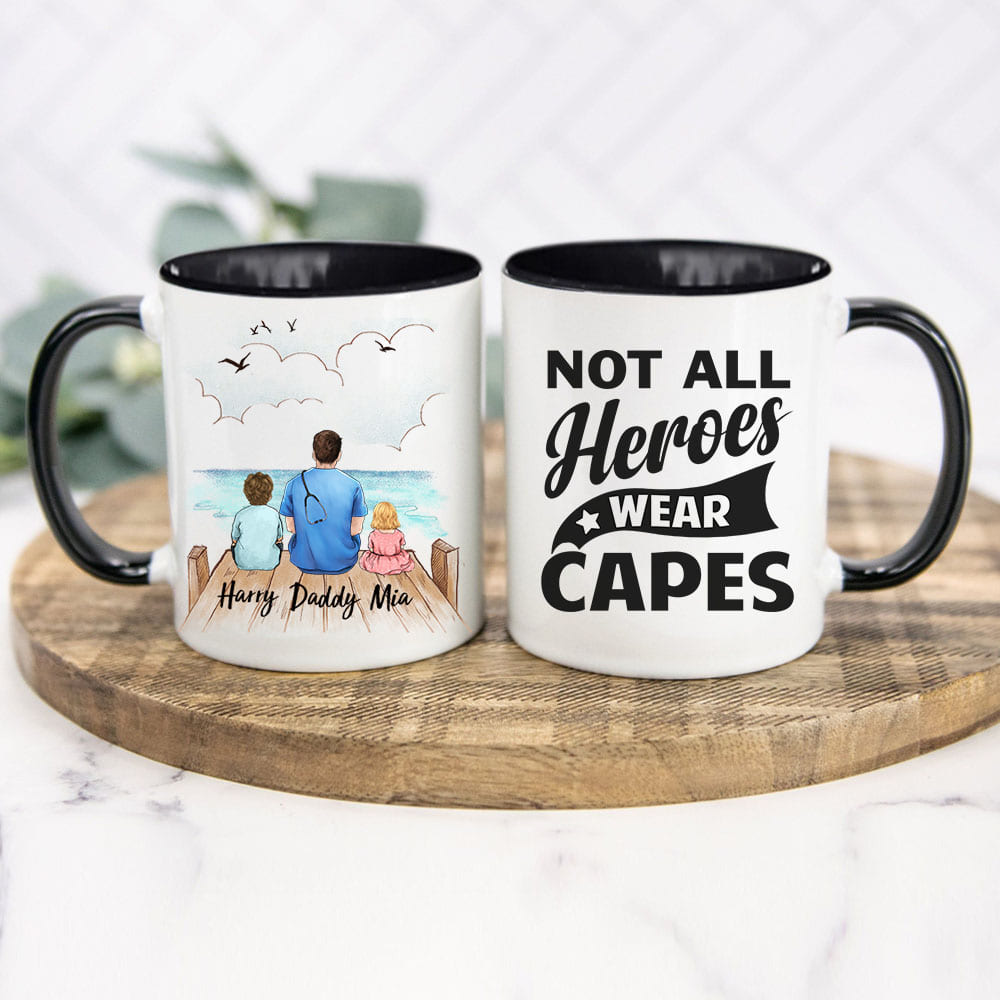 Personalized coffee mug gifts for dad - Father and Son - Fishing - Unifury