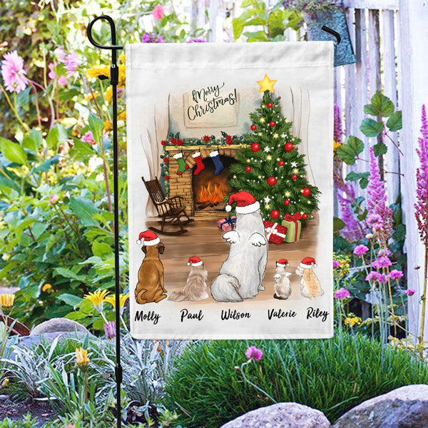 Personalized Christmas Gifts For Dog Cat Lovers Decorative Garden Flag