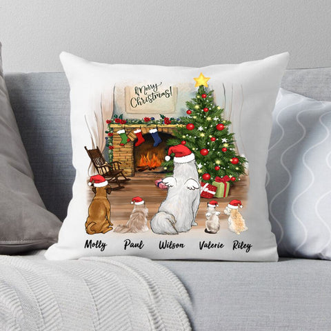 Christmas Dog Personalized Pillows, Custom Gift for Dog Lovers -  PersonalFury