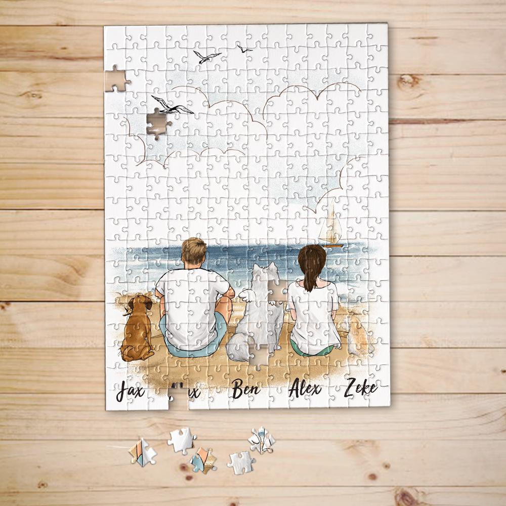 Dog Family Puzzle - White –