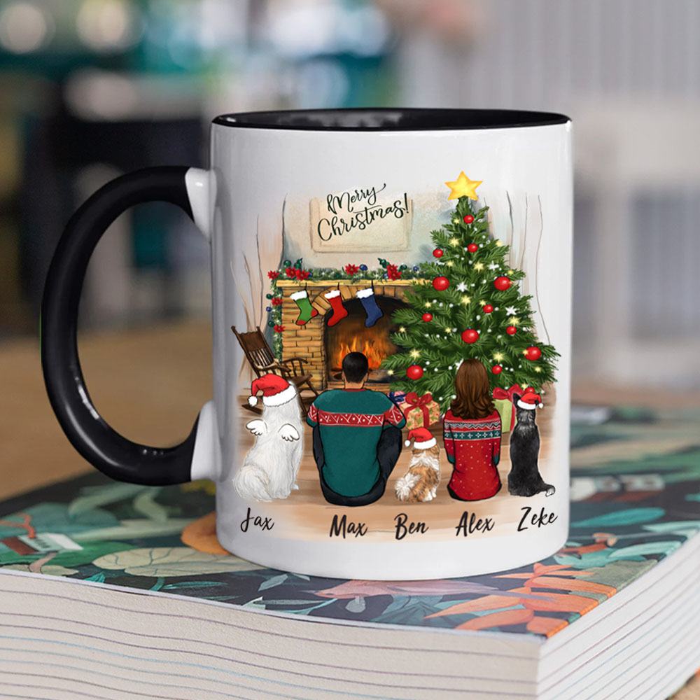 Wudruncy Ins Cute Dog Christmas Mug Cup Coffee Tea Mugs With