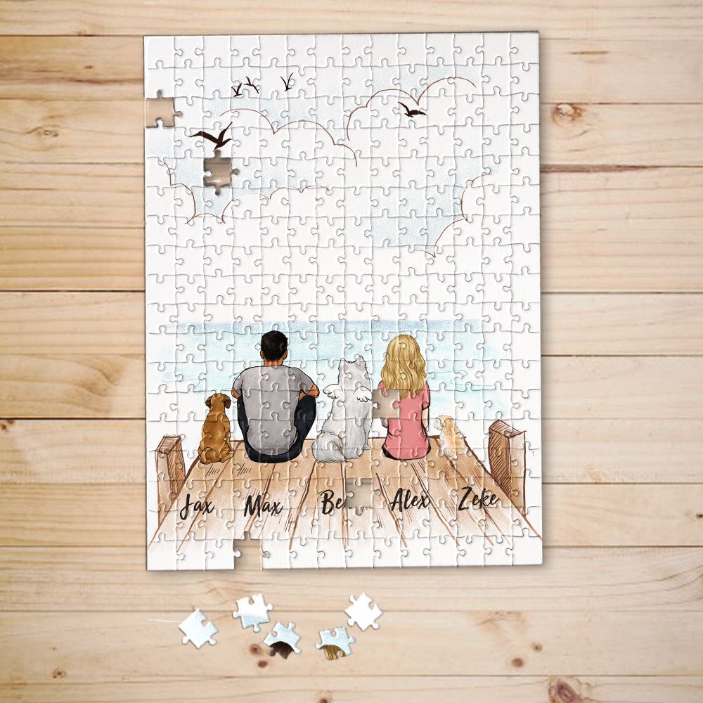 Dog Family Puzzle - White –