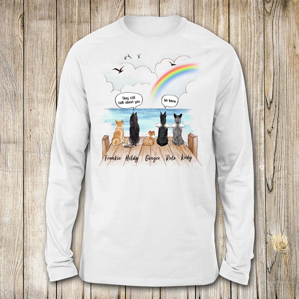 CafeTime Custom Border Collie Dog T-Shirt Rainbow Dog Lover Shirts