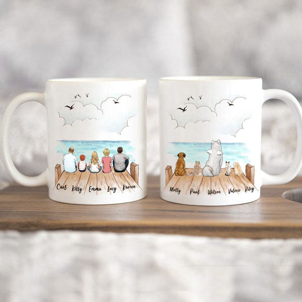 Family & dog & cat Coffee Mug