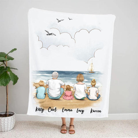 Personalized gifts for the whole family with dog, cat beach towel - Unifury