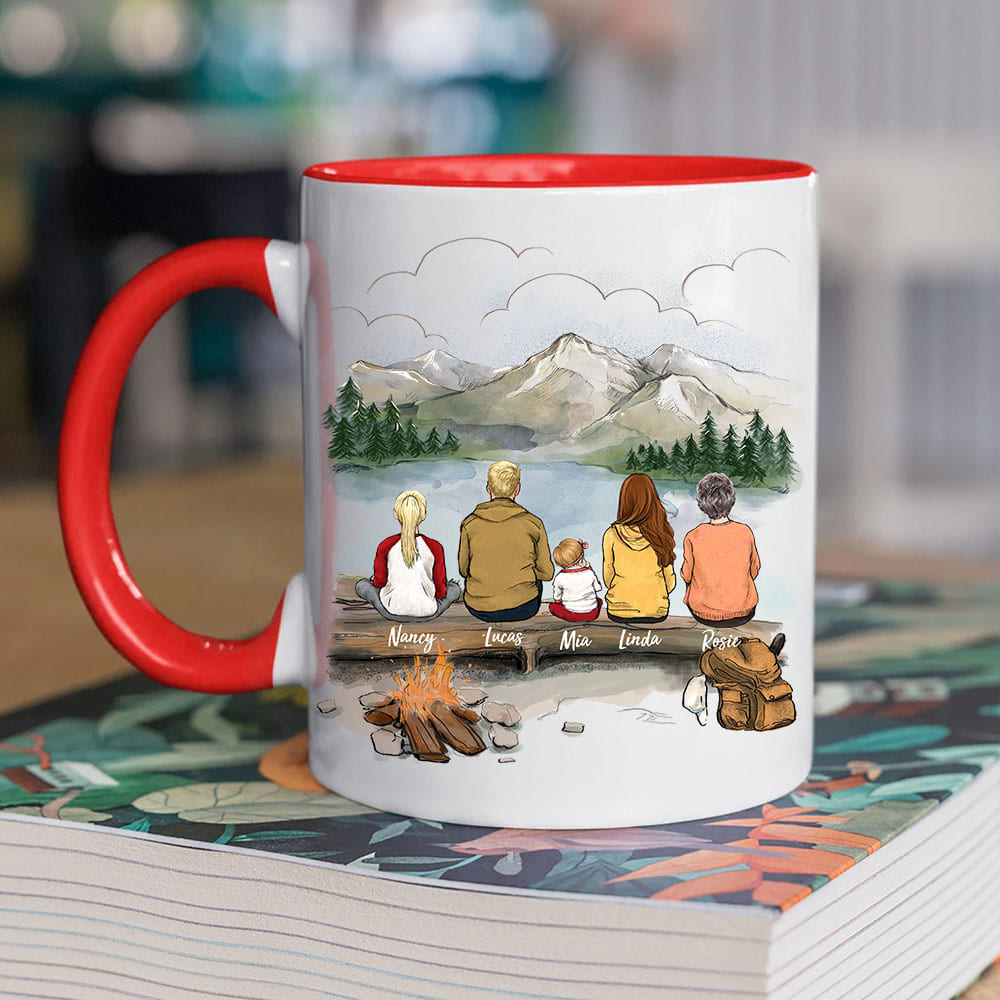 Personalized family Christmas gifts for the whole family - Coffee Mug - UP  TO 5 PEOPLE - 2426