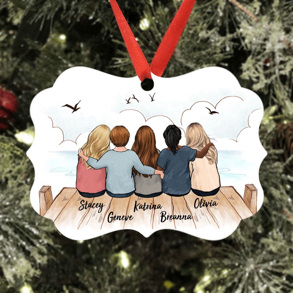 Personalized Christmas Gift For Best Friends Ornament, Best