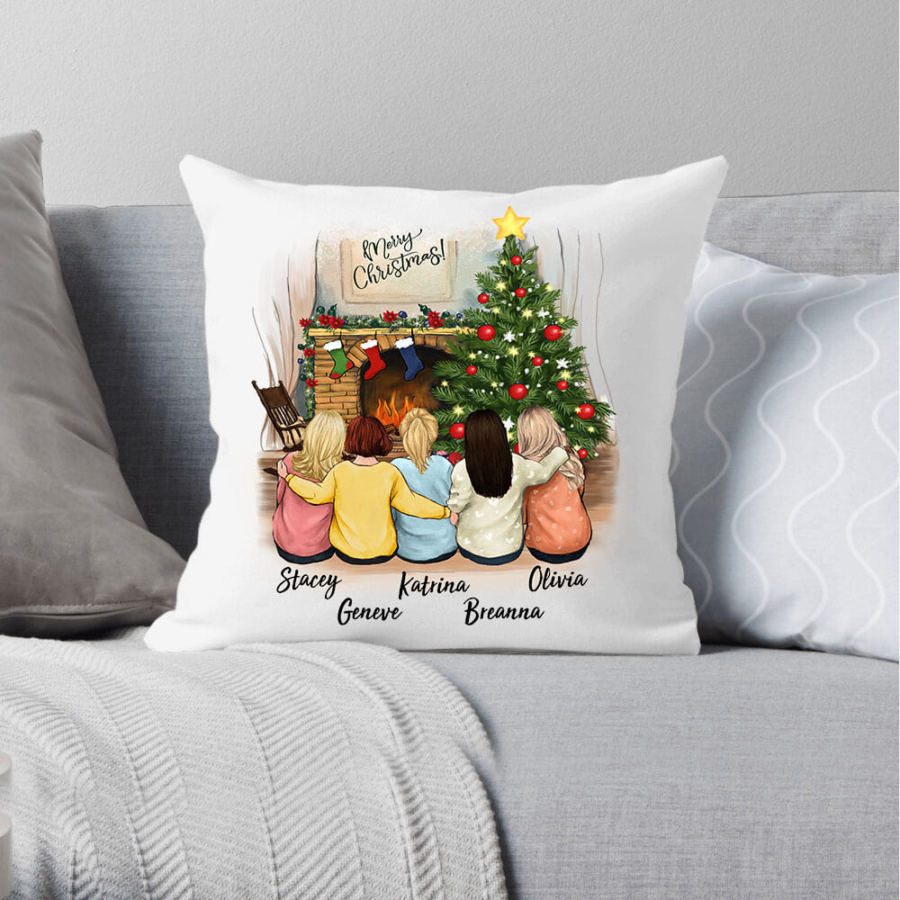 Personalized Family Christmas Pillow