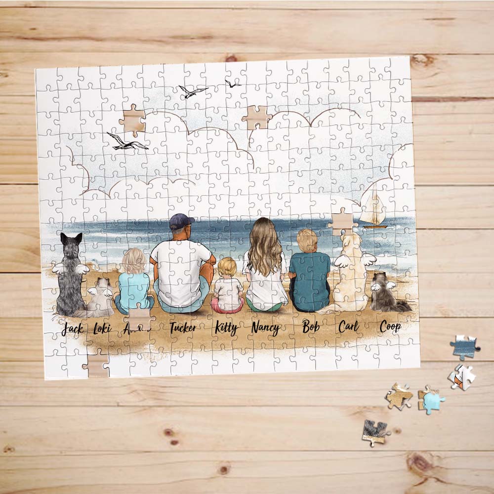 Dog Family Puzzle - White –