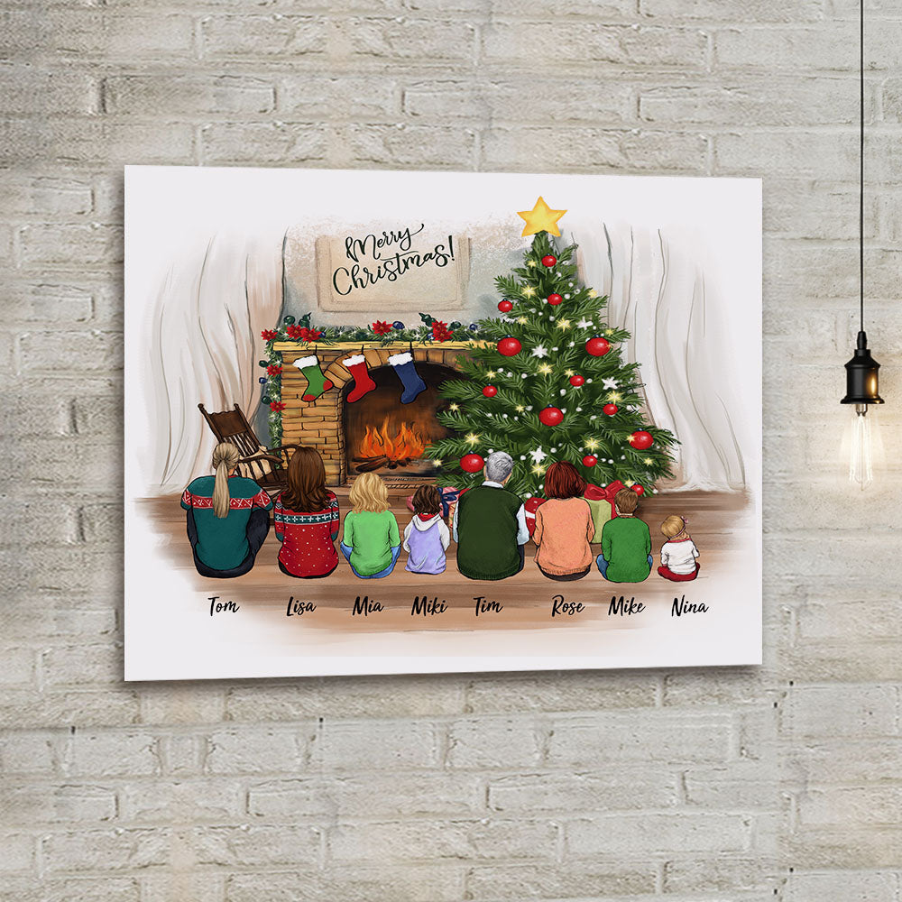 Personalized Canvas, The Joy Of Christmas Is Family, Christmas Gift Fo —  GearLit