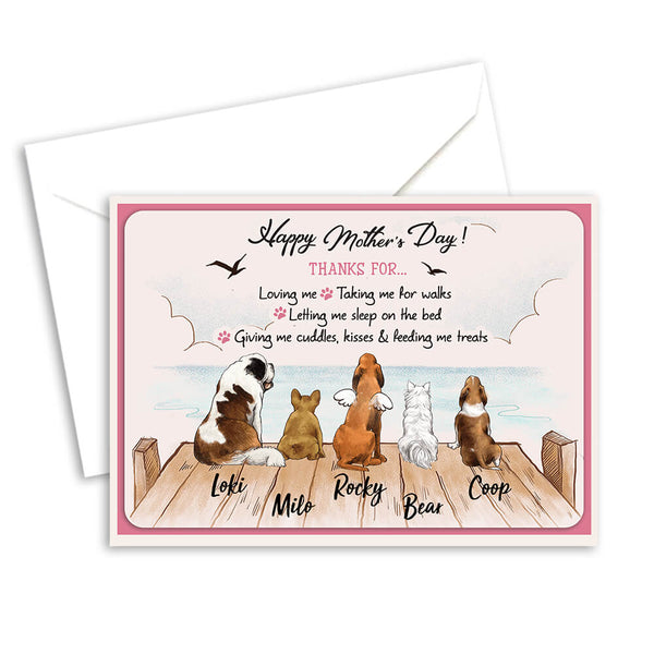 Personalized Postcard for dog Mom - Thanks for loving me