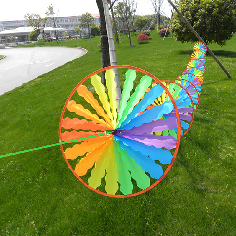 Spiksplinternieuw Rainbow Wiel Windmolen Wind Spinner Draaimolen Tuin Grappige UX-17