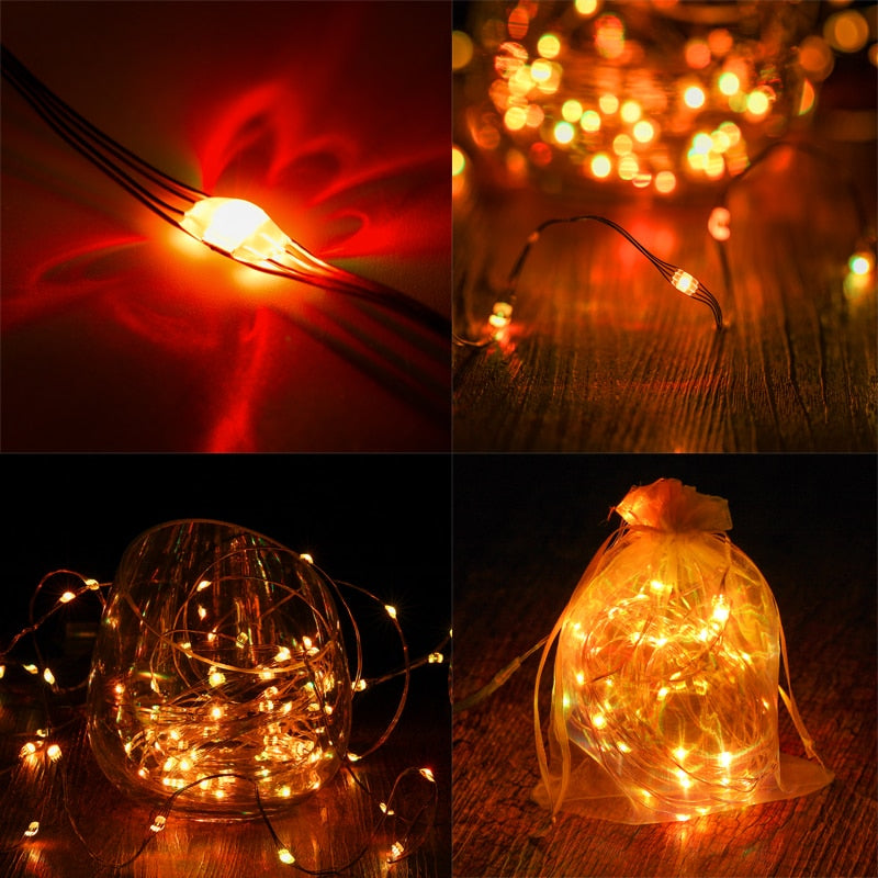 Kohree 2 Pcs 16ft Kerst Rgb Led String Lights Battery Operated