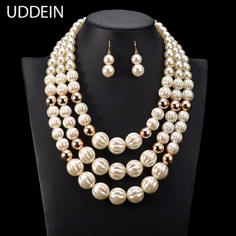 Verwonderend Collectie Bridal Wedding Parel Sieraden Sets Multi layer Kralen OU-85