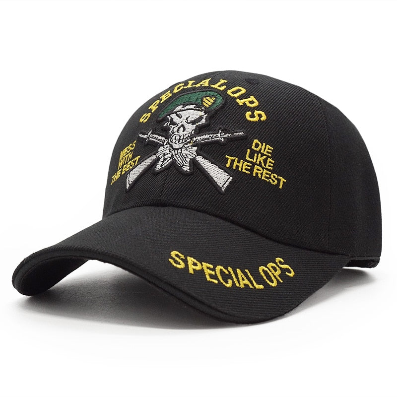 Schedel Baseball Cap Mannen Army Tactical Caps Borduren Speciale