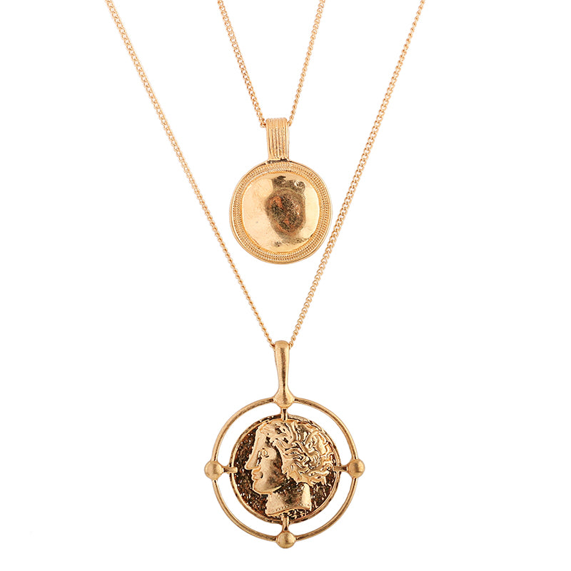 Betere SRCOI Vintage Gouden Kleur Gesneden Munt Ketting Figuur Medaille WZ-72