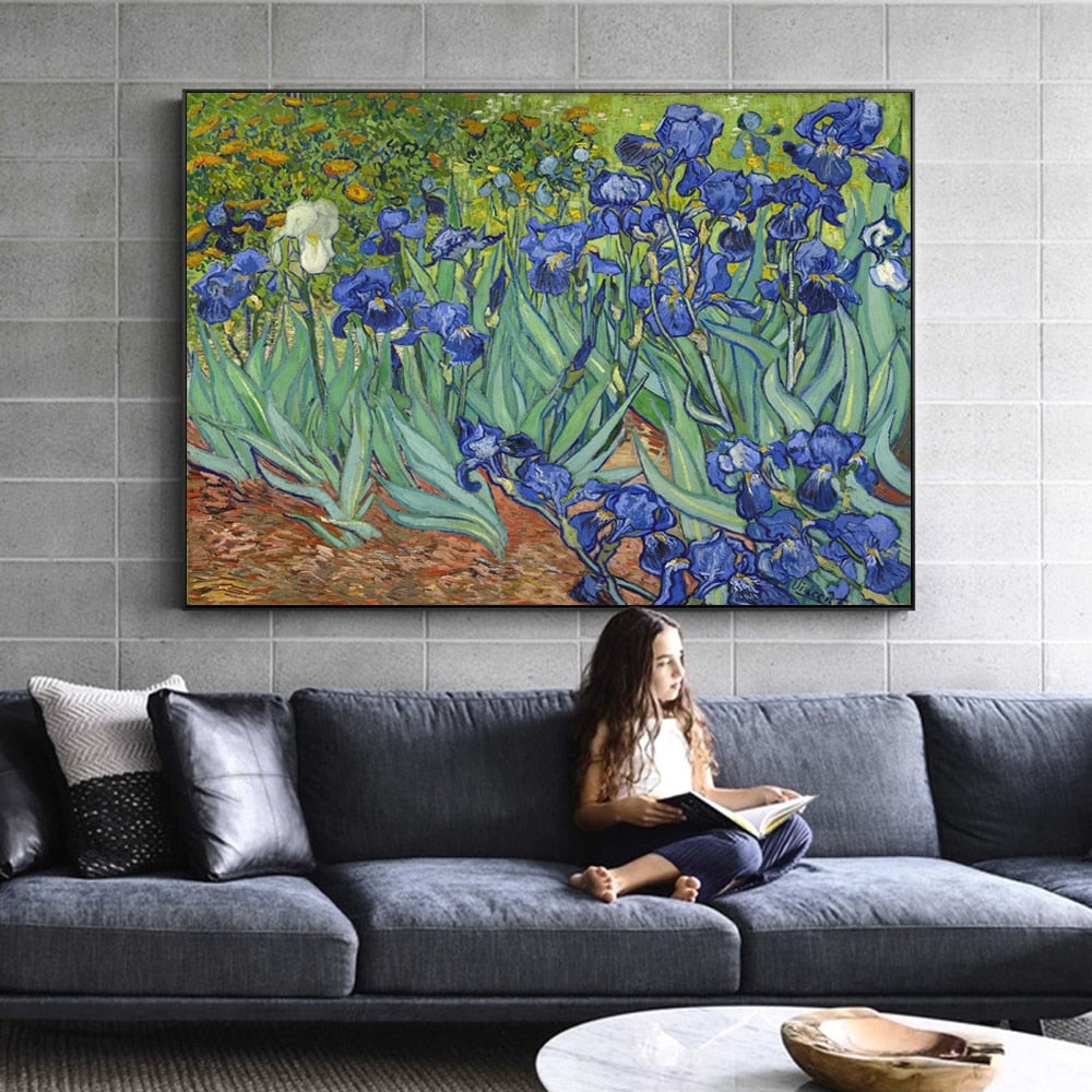 Beste Van Gogh Irissen Bloemen Schilderijen Reproducties Op De Muur GP-63