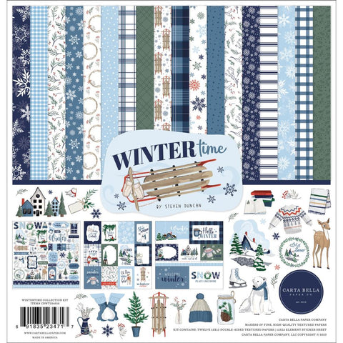 SIMPLE STORIES Winter Wonder 12x12 Paper: Snuggle Up - Scrapbook