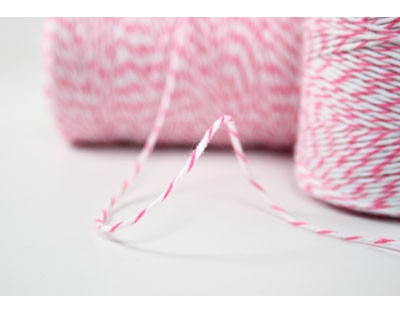 Pink Bakers Twine SOLID PINK Divine Twine PINK and White Bakers