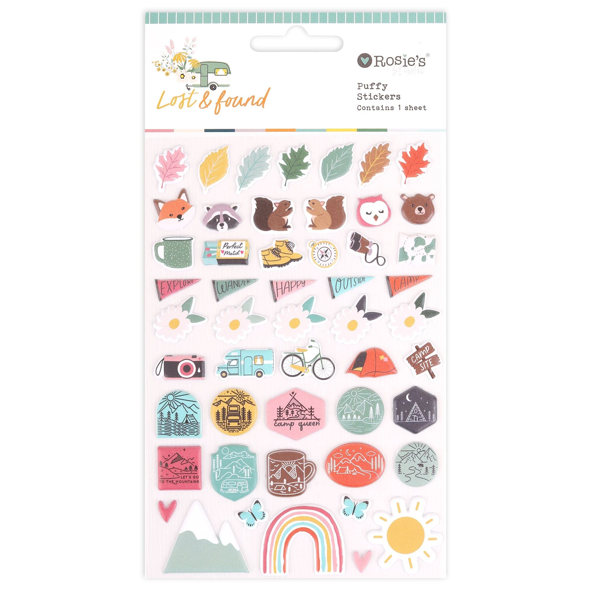 Doodlebug Puffy Heart Stickers- Lily White